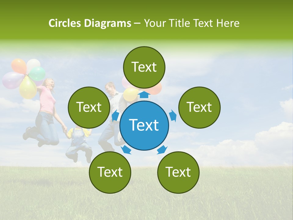 Family Balloon PowerPoint Template