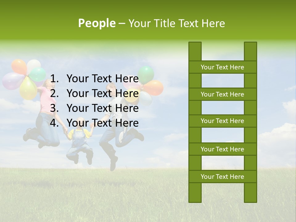 Family Balloon PowerPoint Template