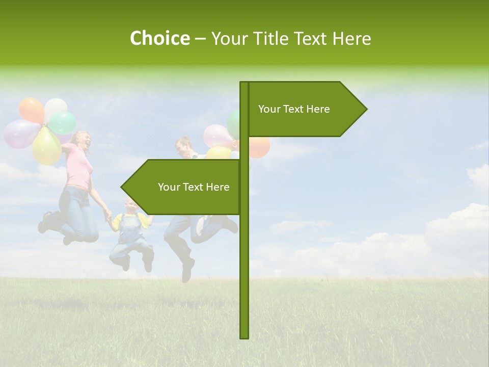 Family Balloon PowerPoint Template