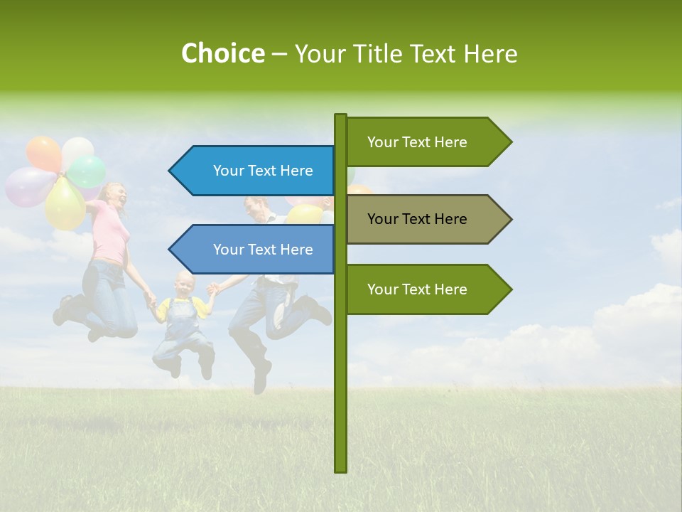 Family Balloon PowerPoint Template