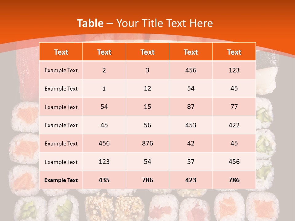 Sushi Types PowerPoint Template