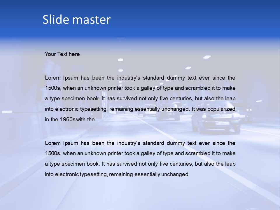 Night Tunnel PowerPoint Template