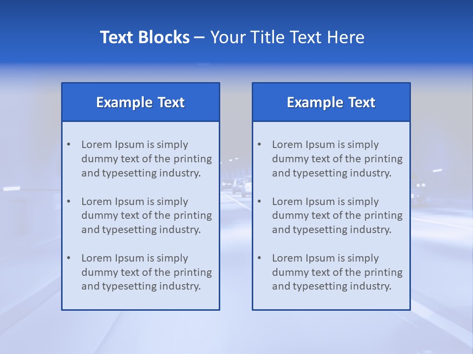 Night Tunnel PowerPoint Template