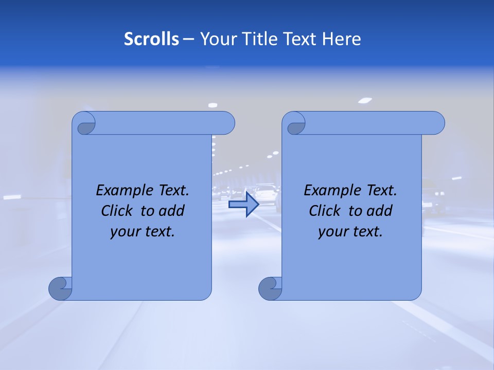 Night Tunnel PowerPoint Template
