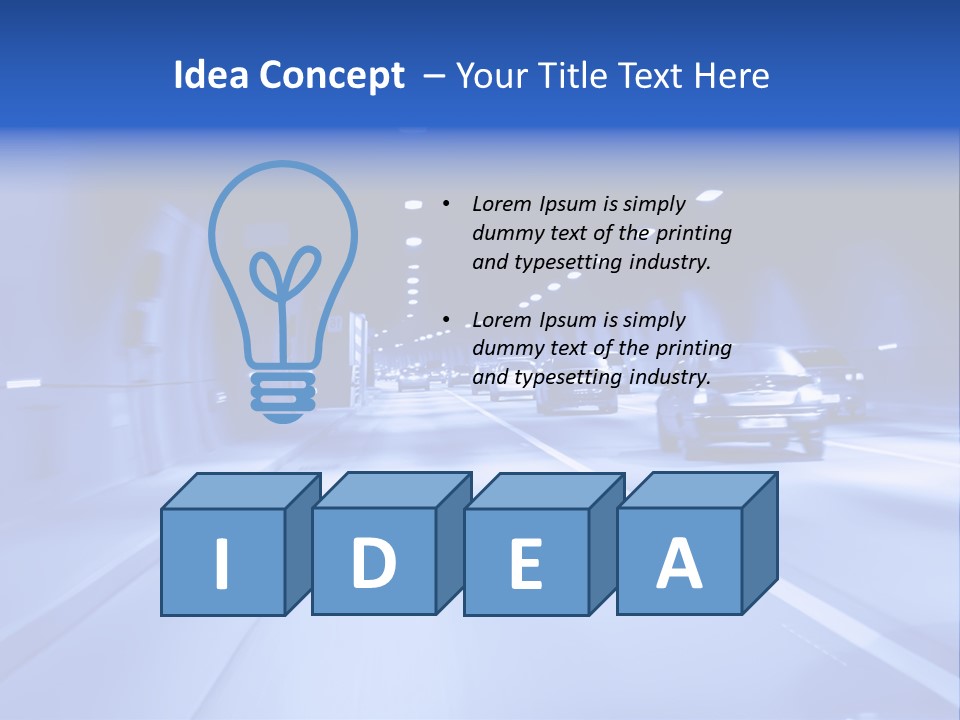 Night Tunnel PowerPoint Template