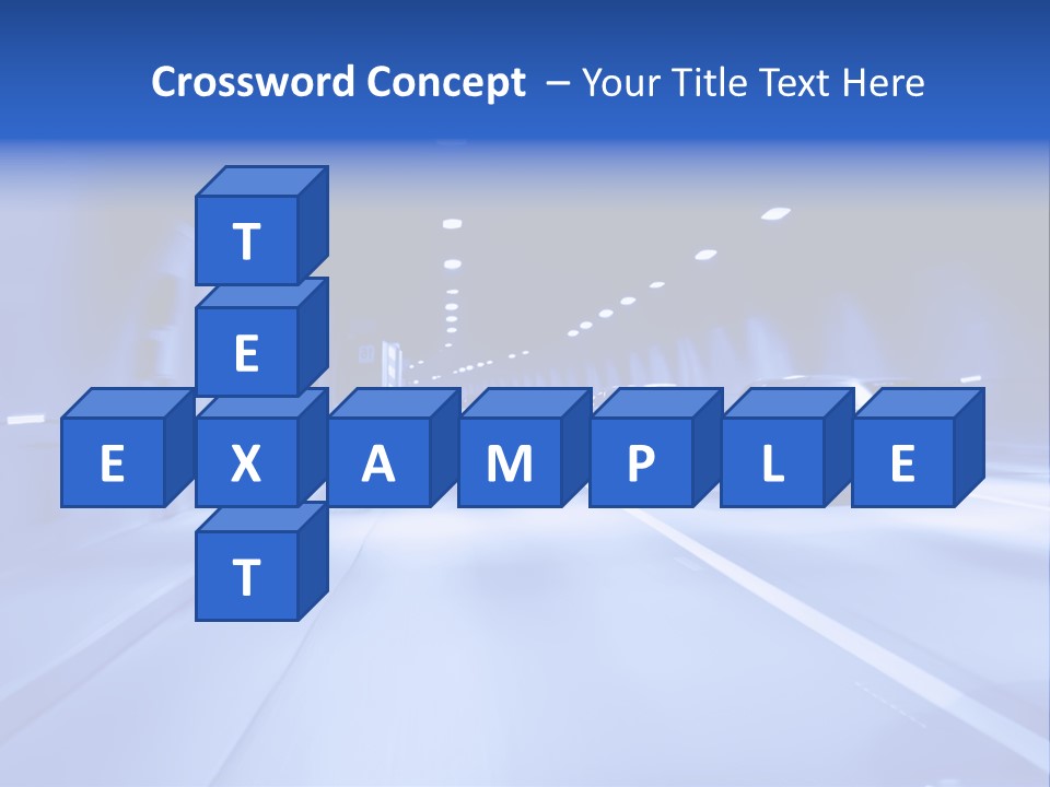 Night Tunnel PowerPoint Template