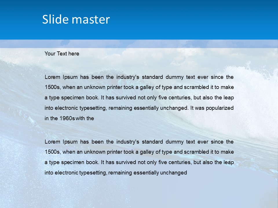 Foam Sea Sky PowerPoint Template