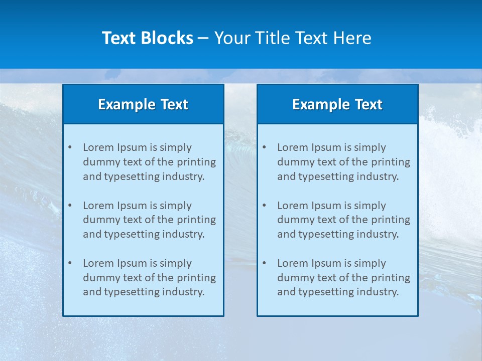 Foam Sea Sky PowerPoint Template