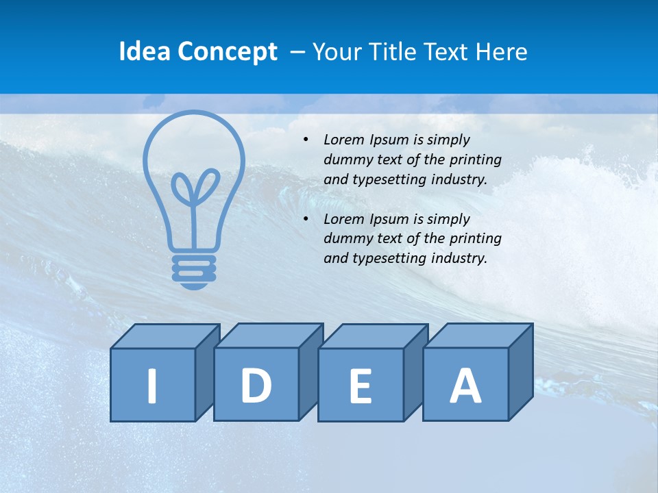 Foam Sea Sky PowerPoint Template
