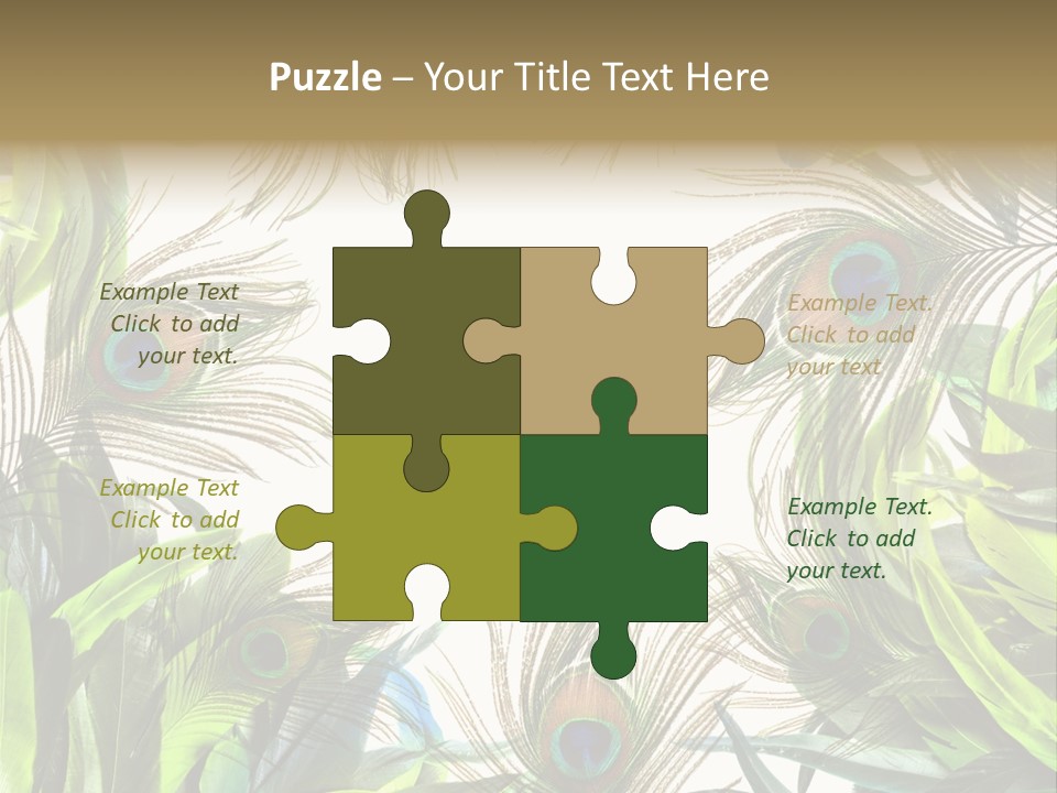 Peacock Feather Clip Art PowerPoint Template