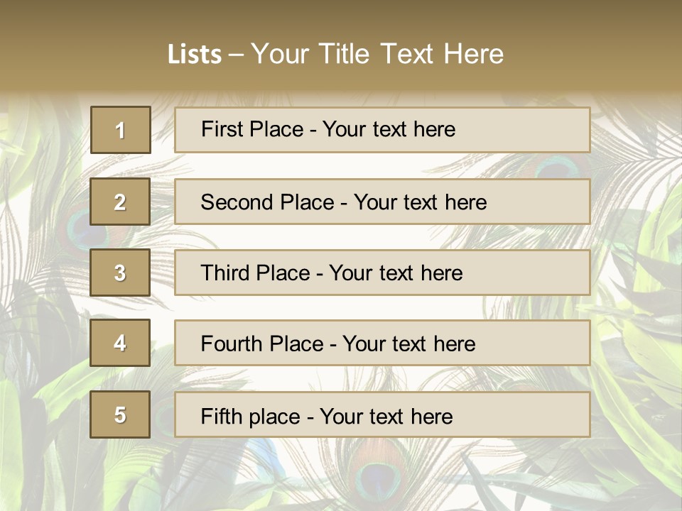 Peacock Feather Clip Art PowerPoint Template