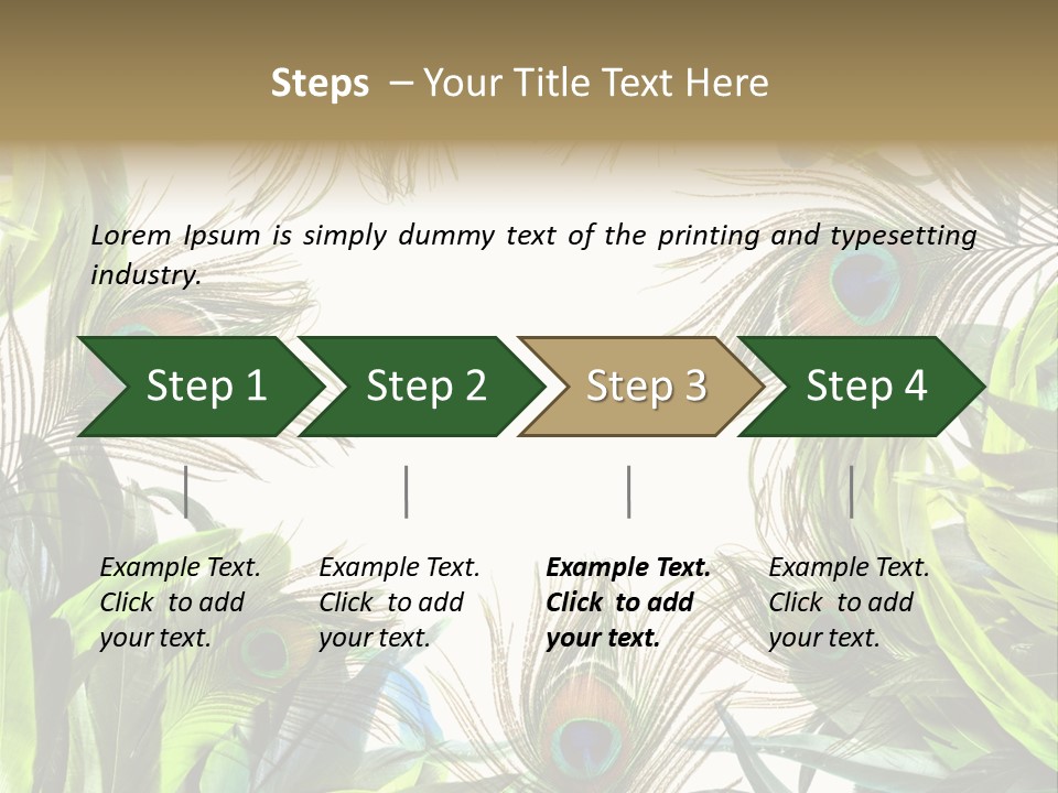 Peacock Feather Clip Art PowerPoint Template