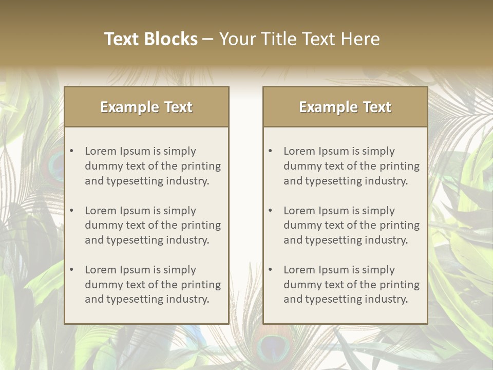 Peacock Feather Clip Art PowerPoint Template