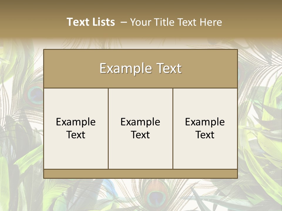 Peacock Feather Clip Art PowerPoint Template