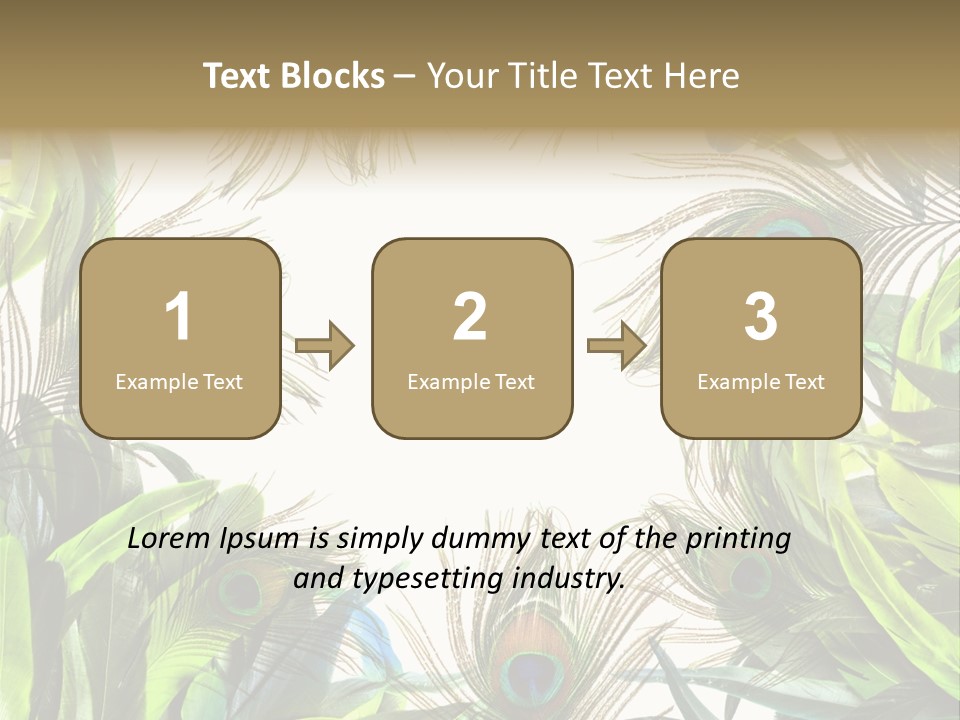 Peacock Feather Clip Art PowerPoint Template