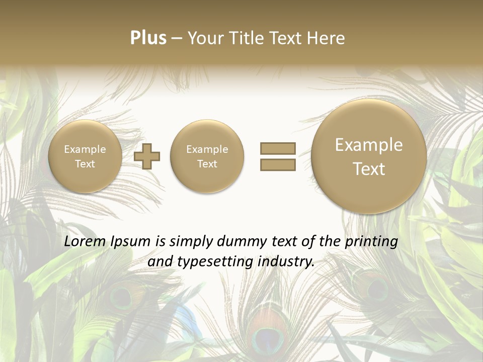 Peacock Feather Clip Art PowerPoint Template
