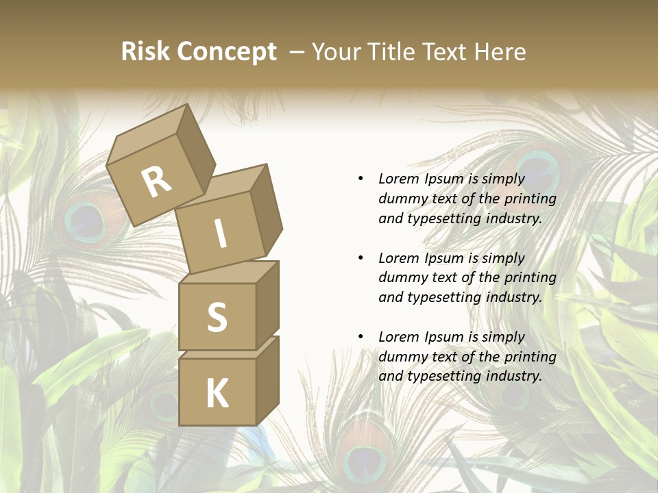 Peacock Feather Clip Art PowerPoint Template