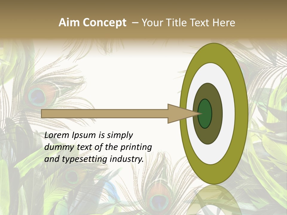 Peacock Feather Clip Art PowerPoint Template