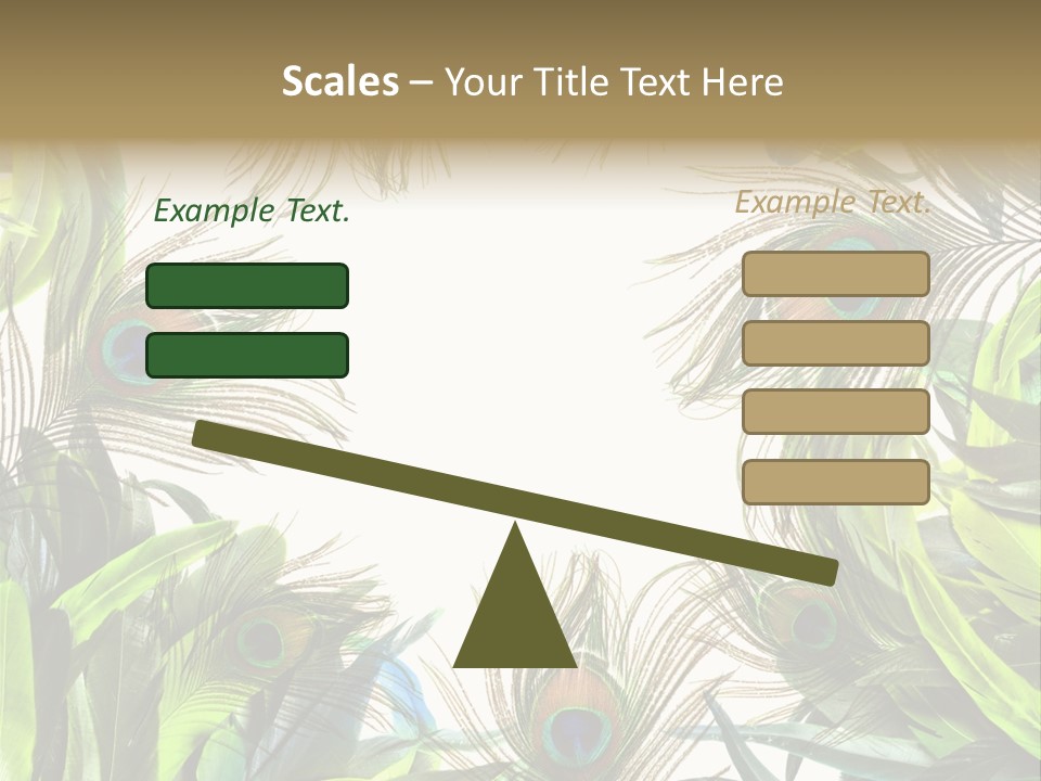 Peacock Feather Clip Art PowerPoint Template