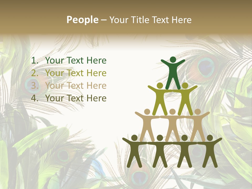 Peacock Feather Clip Art PowerPoint Template