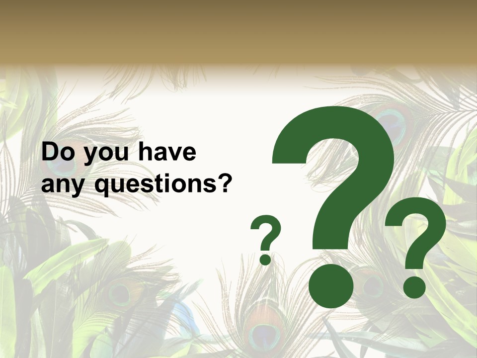 Peacock Feather Clip Art PowerPoint Template