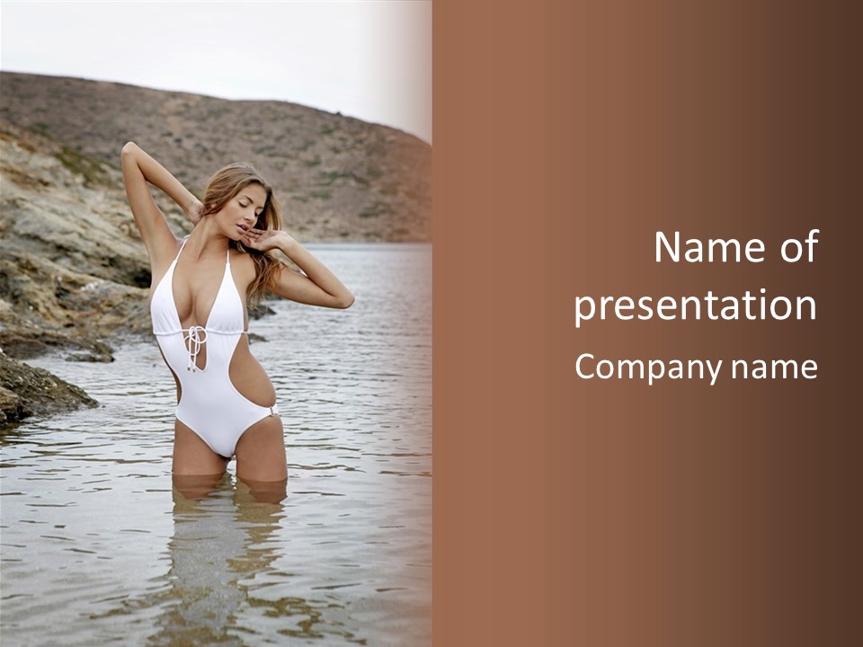 Nature Tan Ocean PowerPoint Template