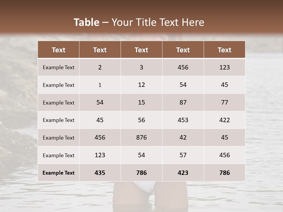 Nature Tan Ocean PowerPoint Template