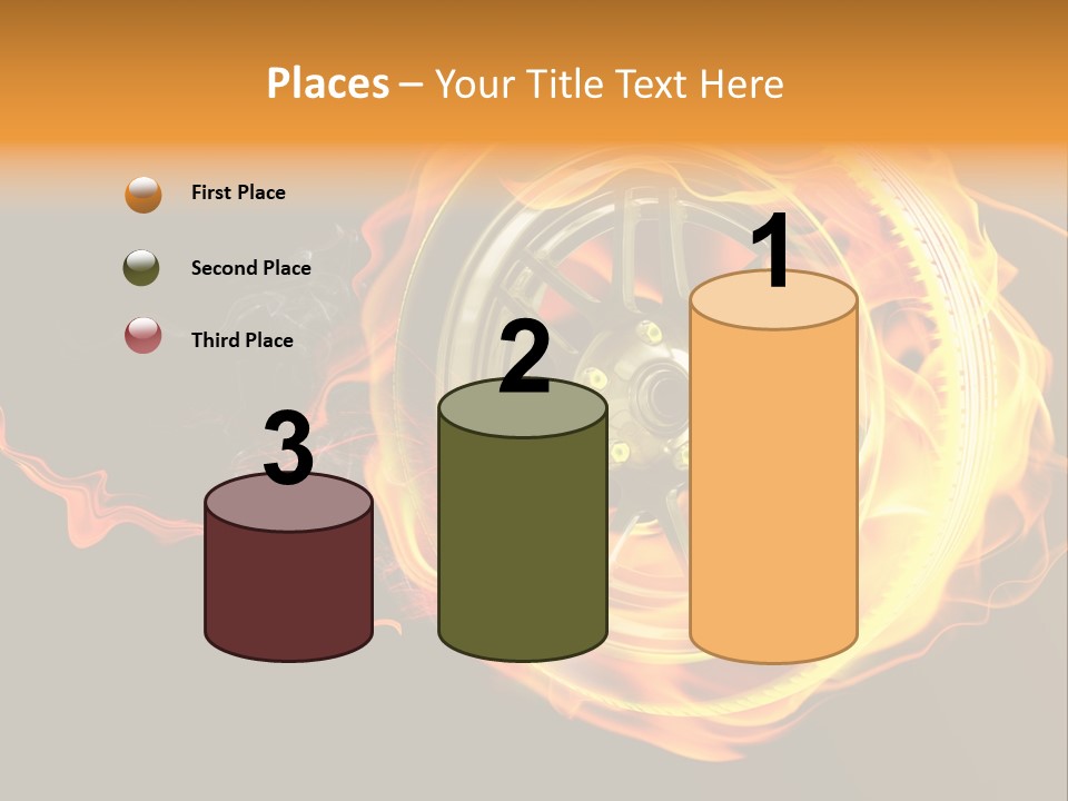 Tire On Fire PowerPoint Template