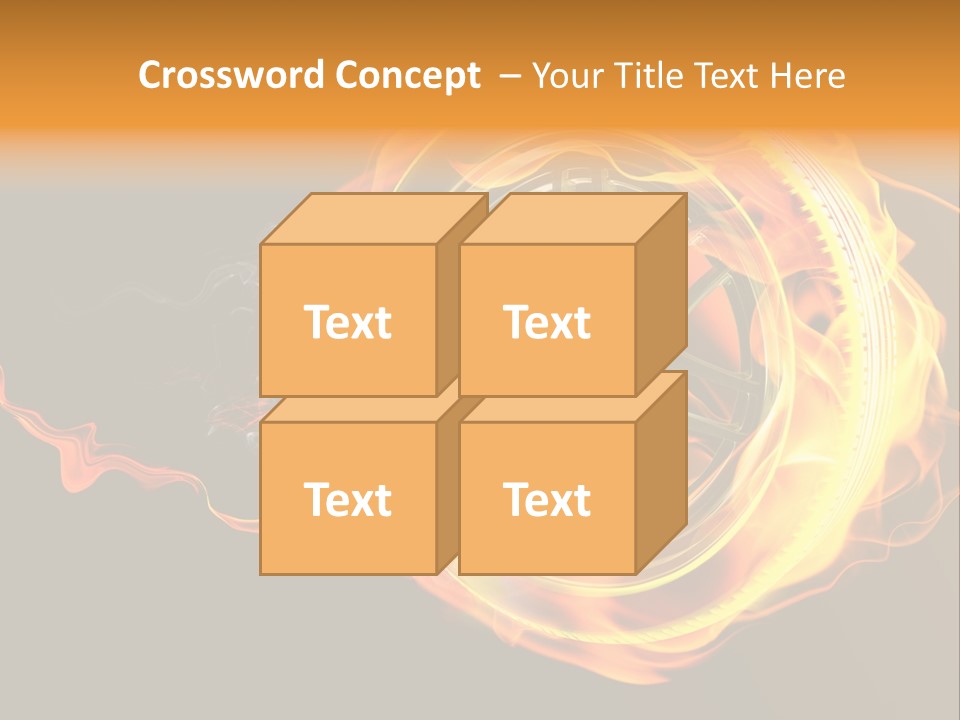 Tire On Fire PowerPoint Template