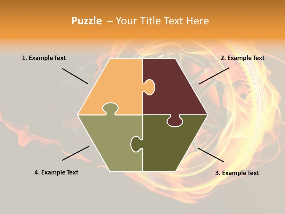 Tire On Fire PowerPoint Template