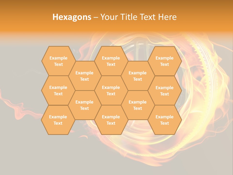 Tire On Fire PowerPoint Template