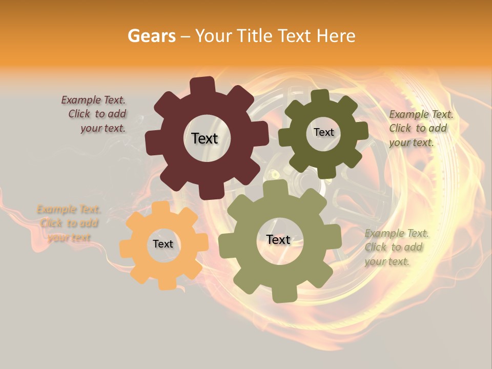 Tire On Fire PowerPoint Template