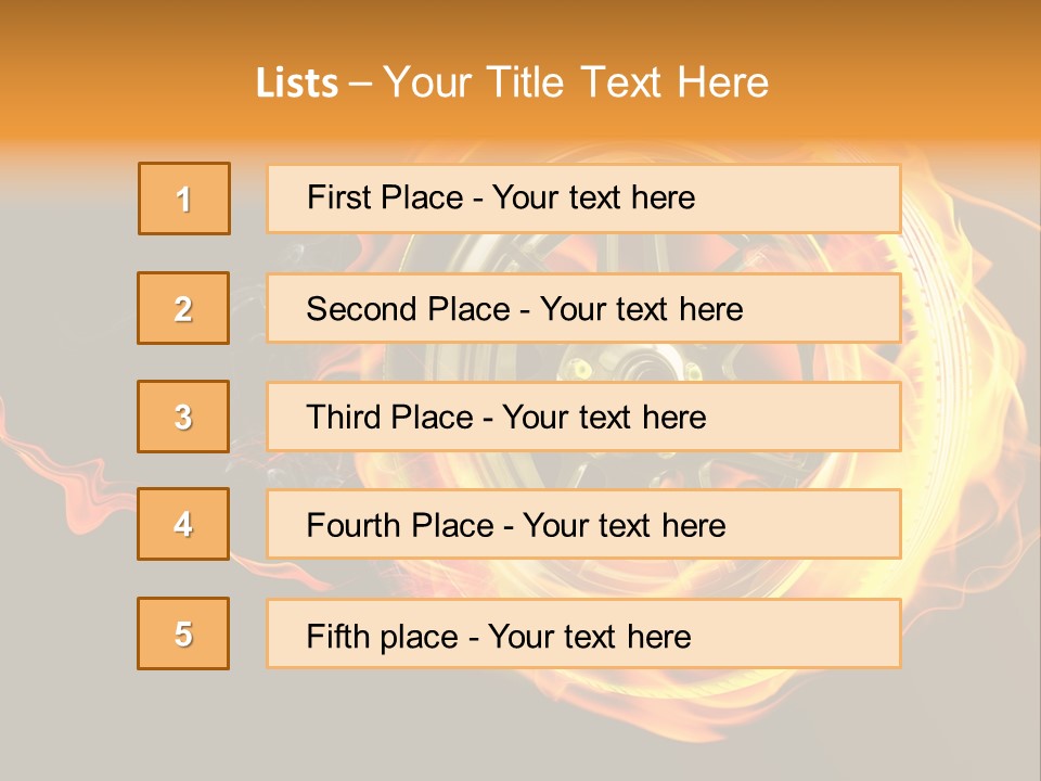 Tire On Fire PowerPoint Template