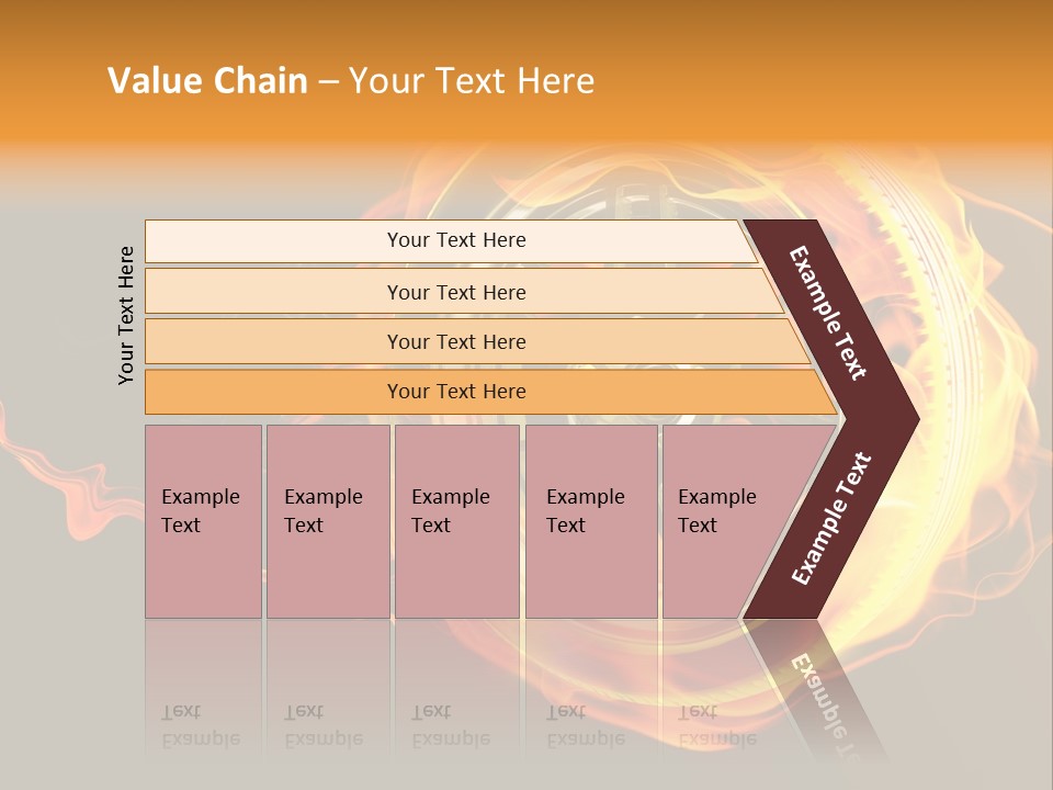 Tire On Fire PowerPoint Template