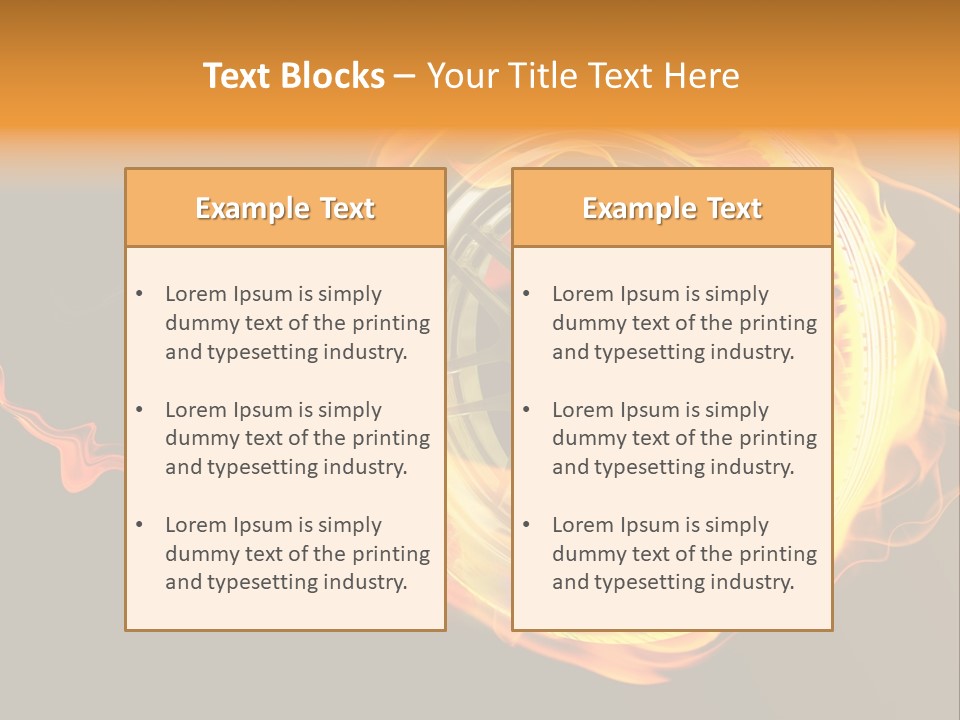 Tire On Fire PowerPoint Template