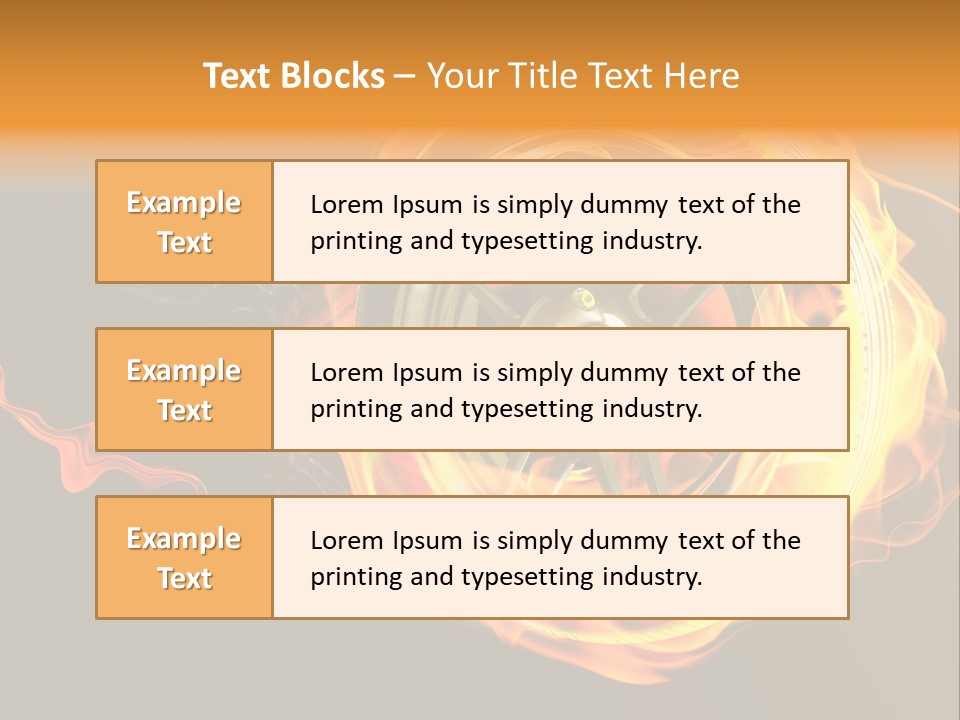 Tire On Fire PowerPoint Template