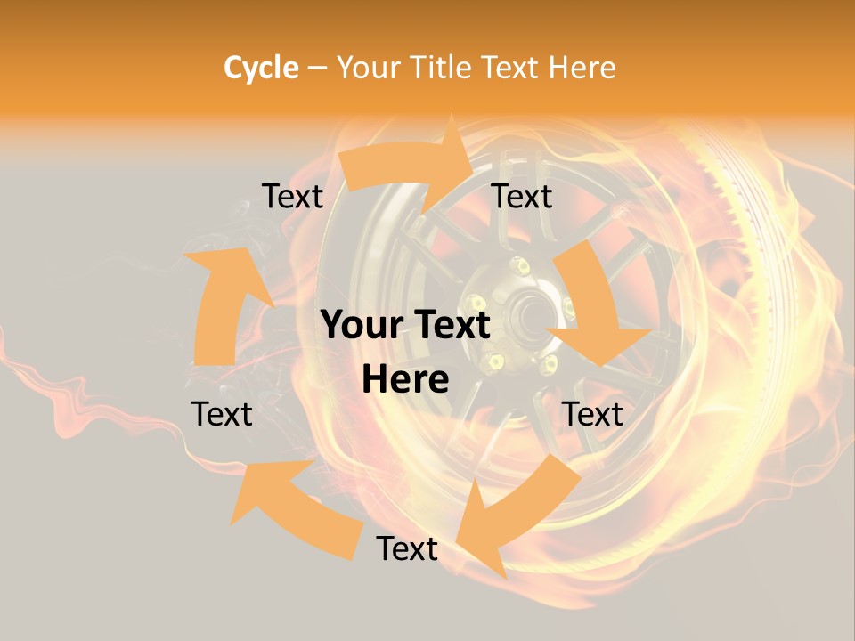 Tire On Fire PowerPoint Template