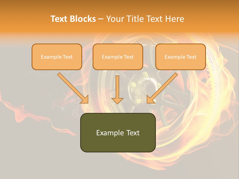 Tire On Fire PowerPoint Template