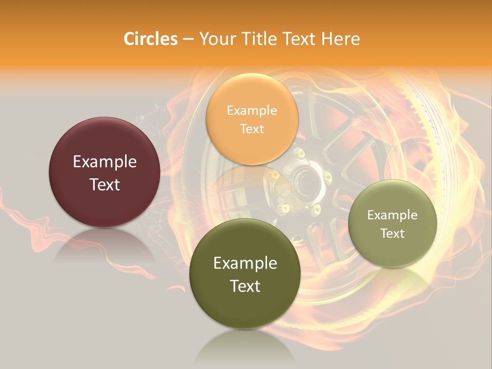 Tire On Fire PowerPoint Template