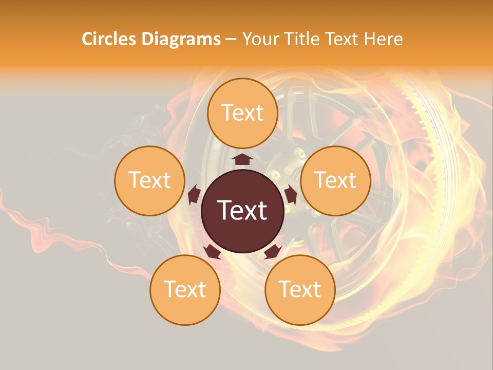 Tire On Fire PowerPoint Template