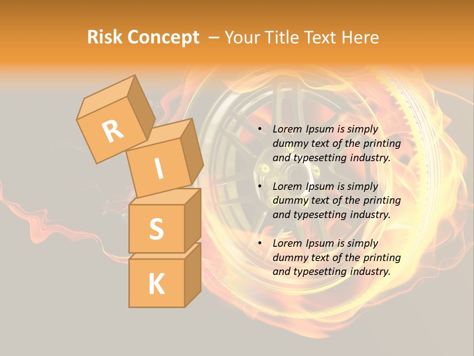 Tire On Fire PowerPoint Template