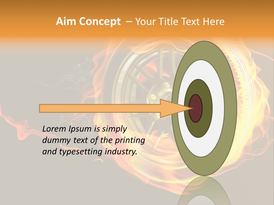 Tire On Fire PowerPoint Template