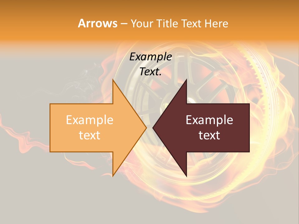 Tire On Fire PowerPoint Template