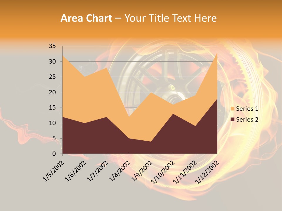 Tire On Fire PowerPoint Template