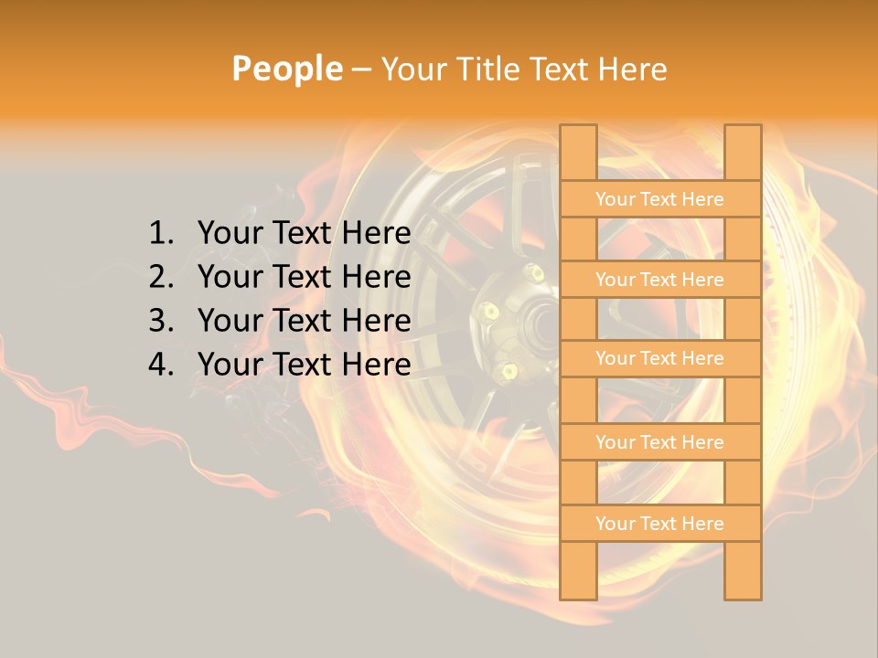 Tire On Fire PowerPoint Template