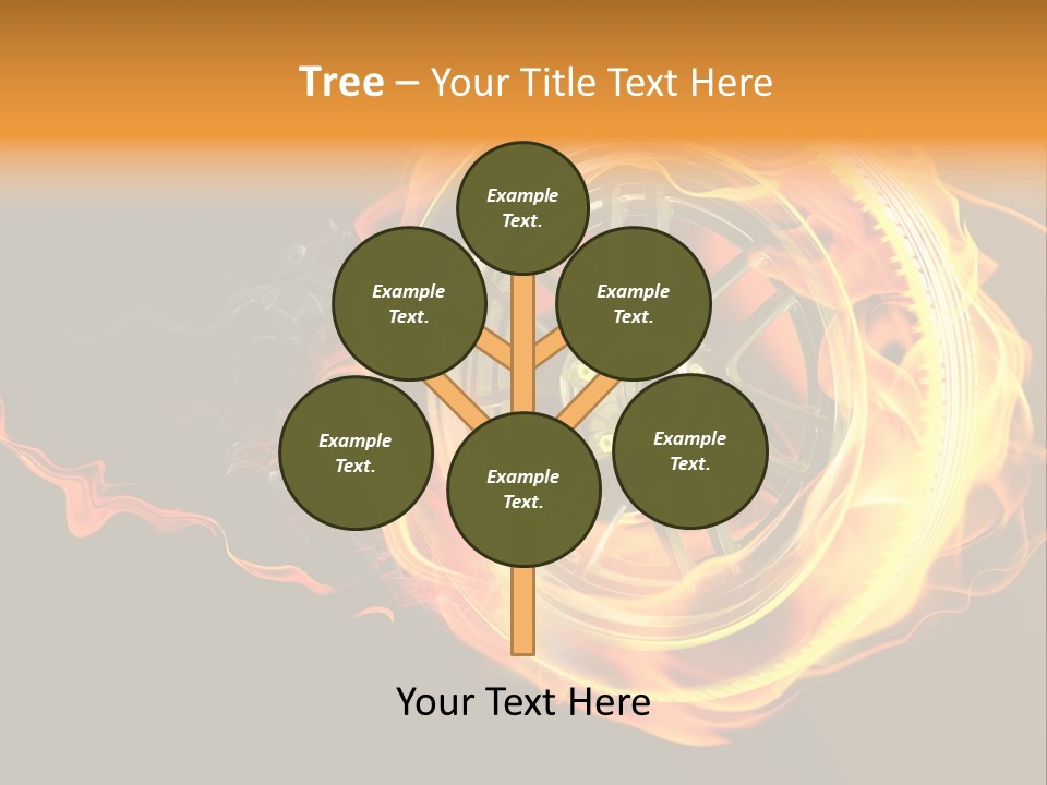 Tire On Fire PowerPoint Template