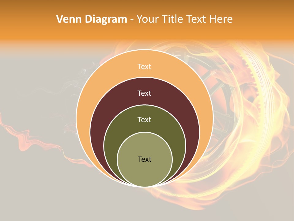 Tire On Fire PowerPoint Template