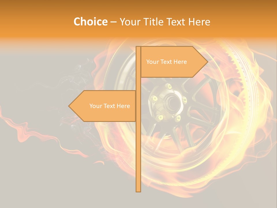 Tire On Fire PowerPoint Template