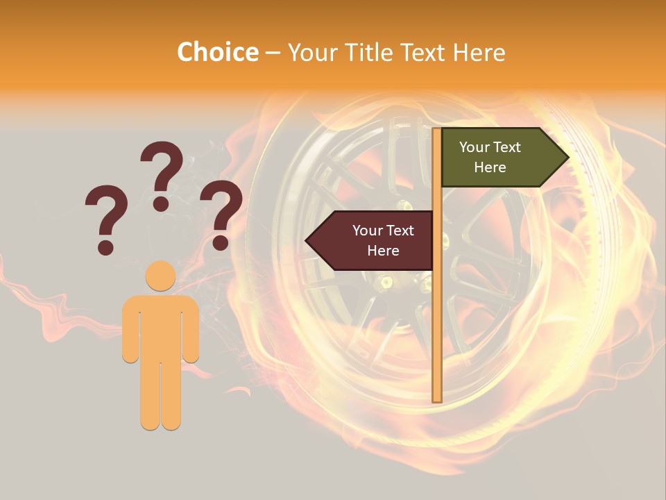 Tire On Fire PowerPoint Template