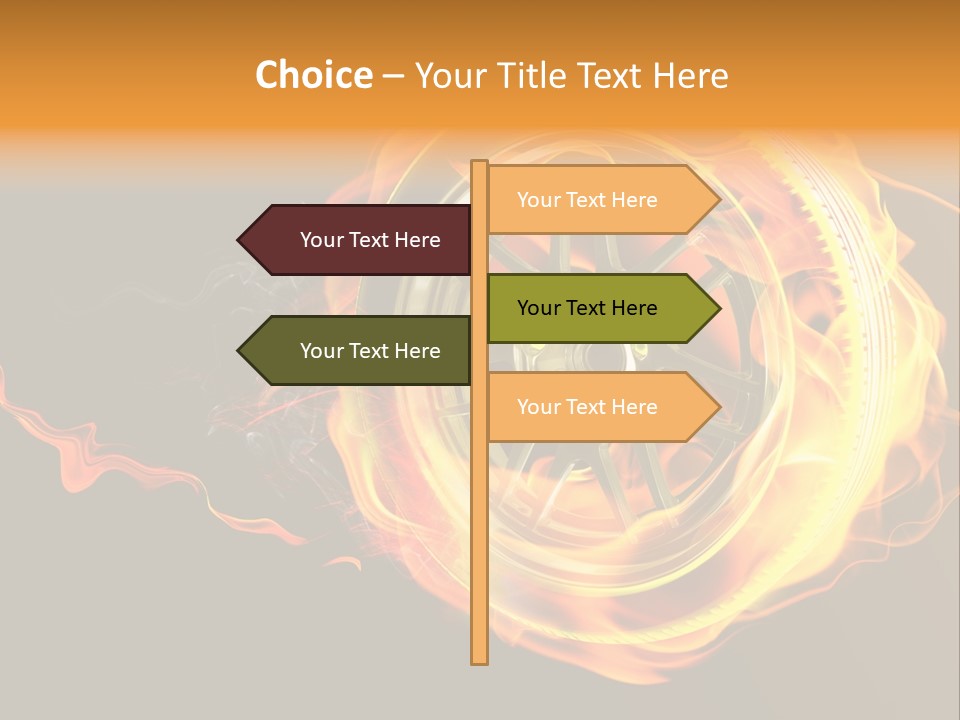Tire On Fire PowerPoint Template